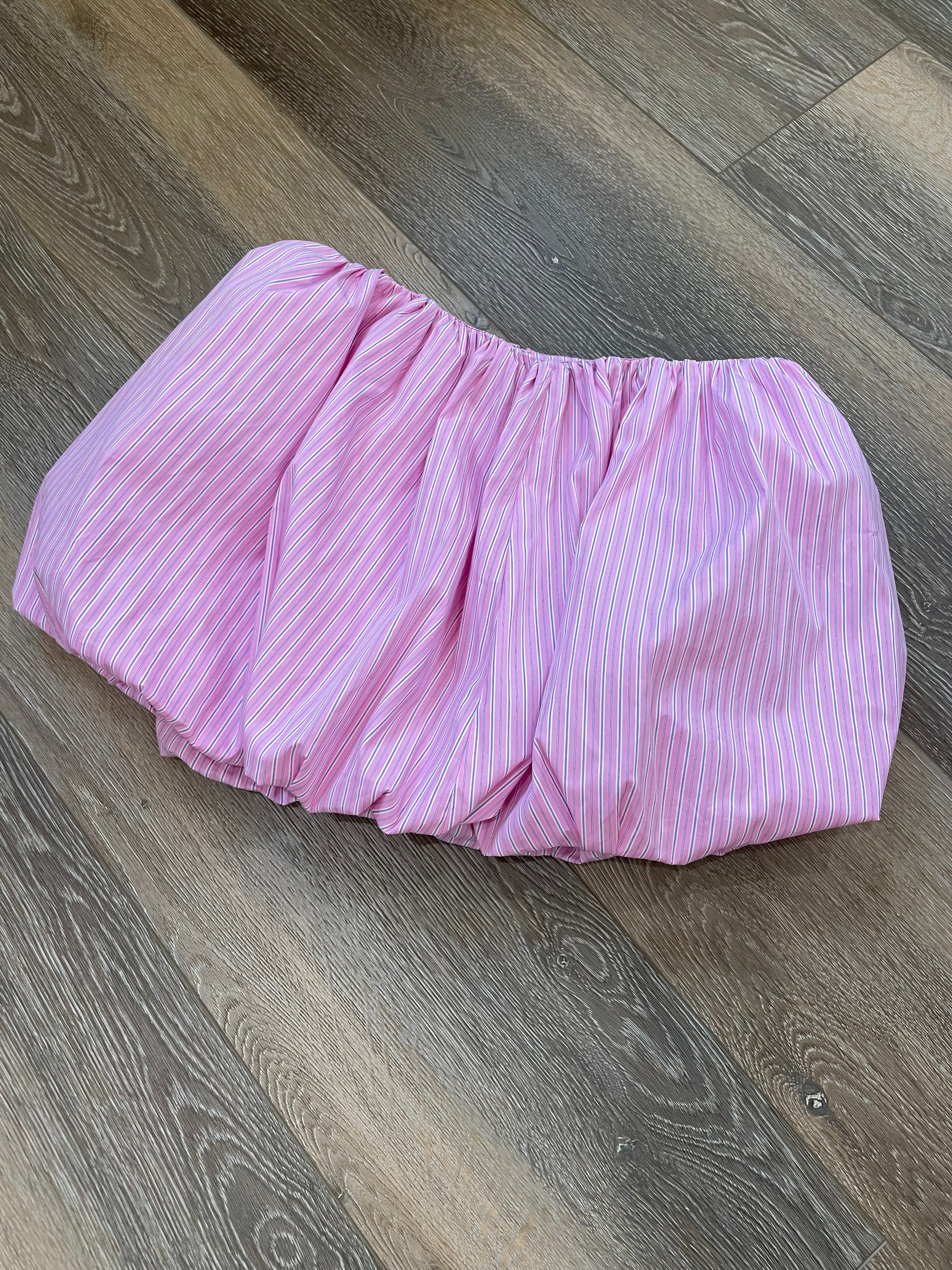 GB (Gianni Bini) strapless puff bubble peplum top or mini bubble skirt