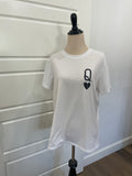 Queen of Hearts Graphic Crewneck T-Shirt White – Size Large (L)